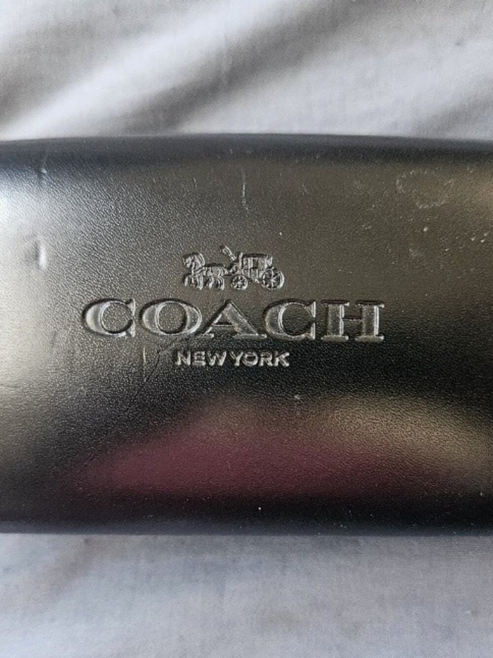Coach 6 1/4" Black Plastic Hard Case for Eyeglasses or Sunglasses Unisex
